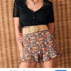 Sezane Dorian Shorts Sunflowers size 36